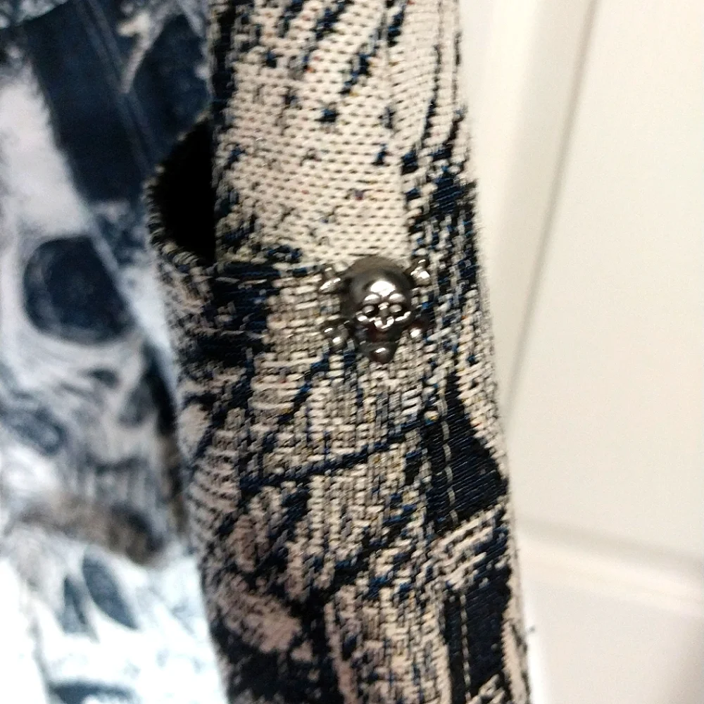 Rebel Vengeange Tapestry Skeleton Cargo‎ Pants, NWT, Size 32
